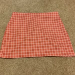 Plaid Pink Urban Outfitters Mini Skirt